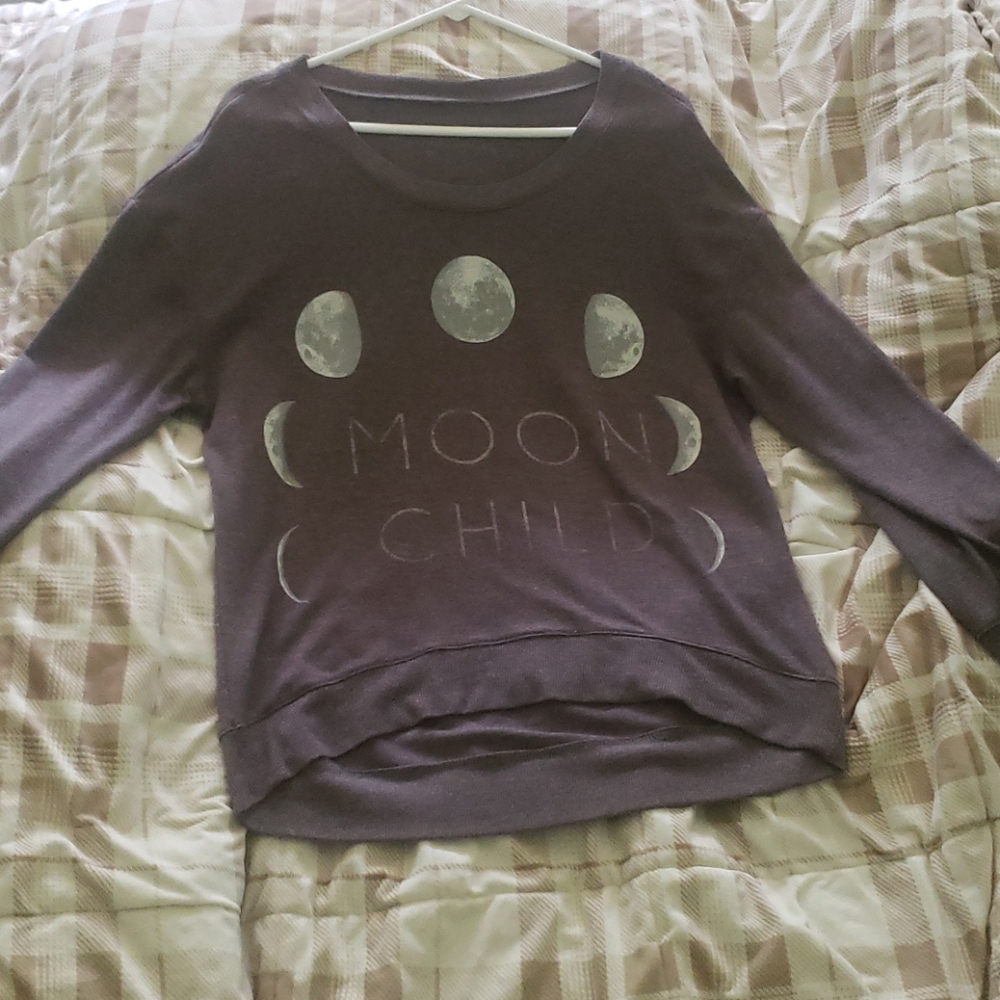 Gray 🌘MOONCHILD🌙 pullover sweater